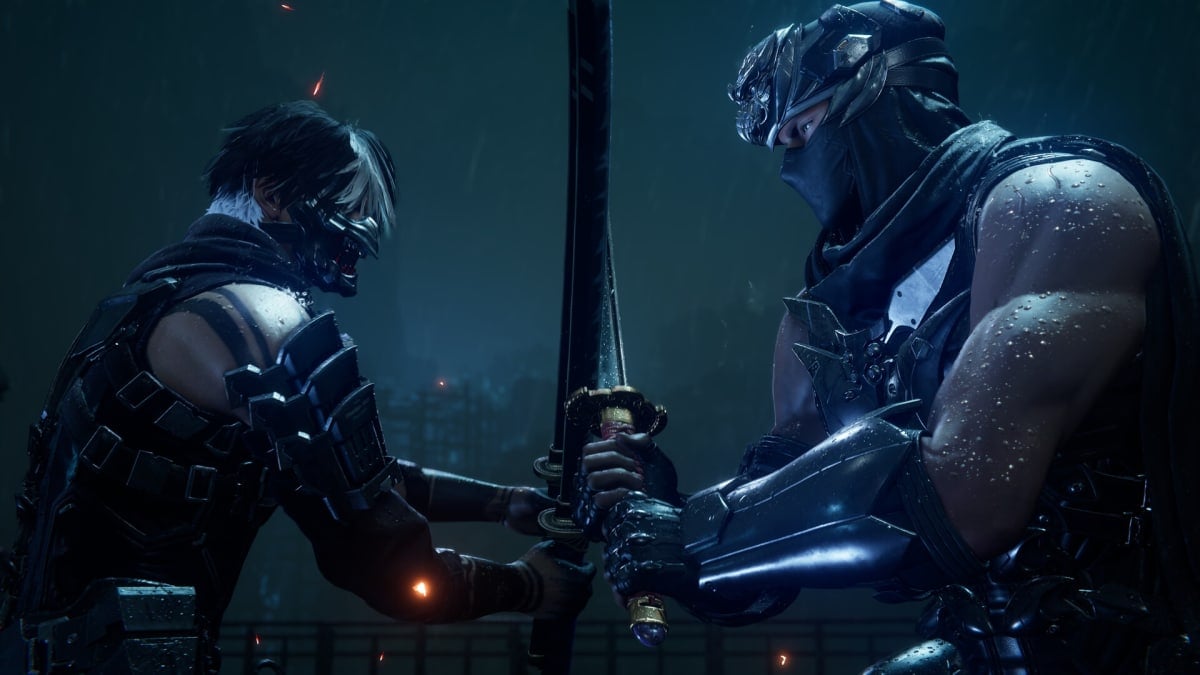 Yakumo and Ryu Hayabusa lock blades in Ninja Gaiden 4